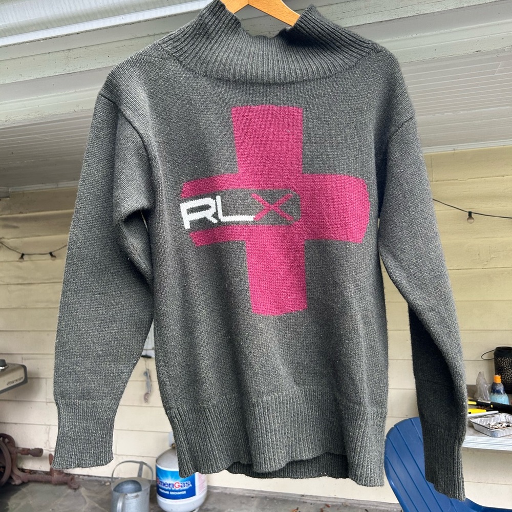 RLX vintage mock-neck wool ski sweater